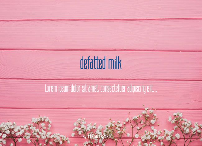 defatted milk example